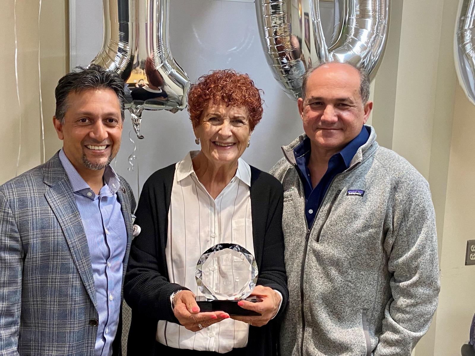 Mary Ann celebrating procedure