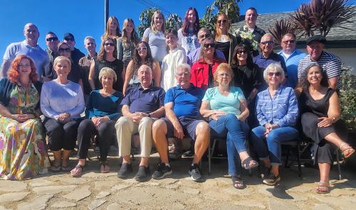 Jim Cavener with his family.