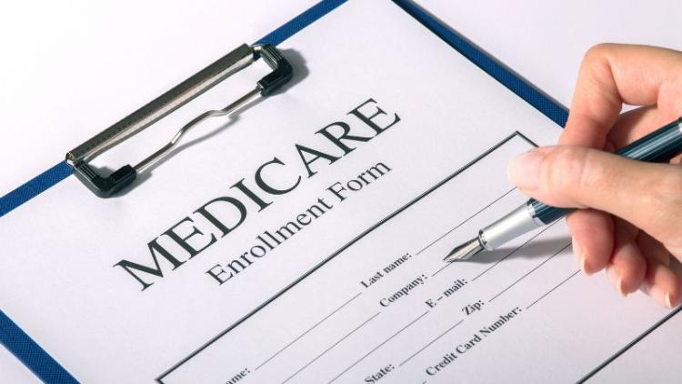 An example of a Medicare enrollment form.