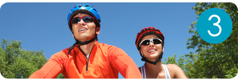 Image of couple riding bikes