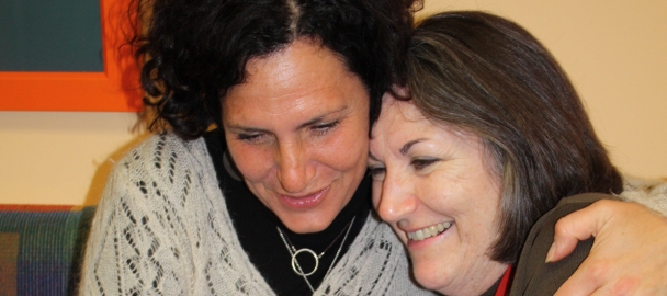 Image of two women hugging