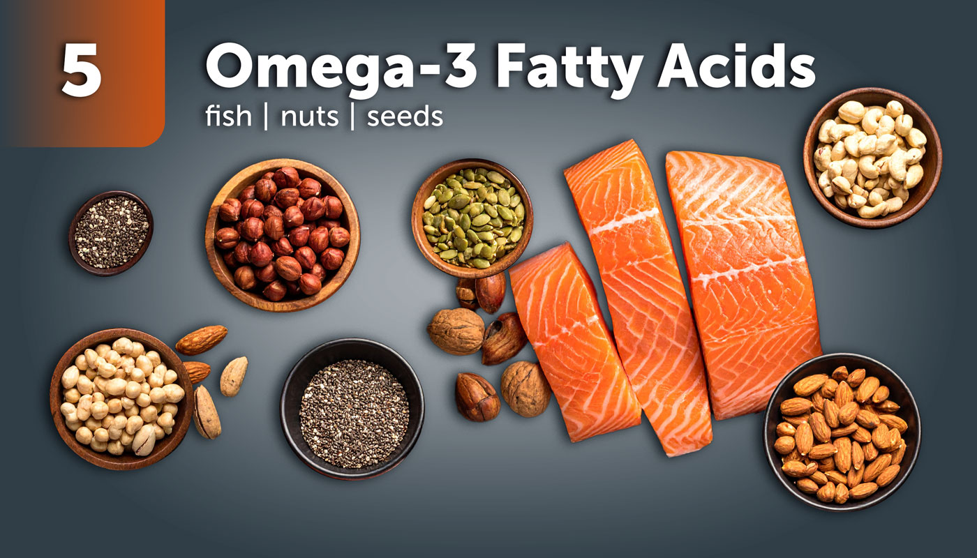 Omega-3 Fatty Acids (fish, nuts, seeds)